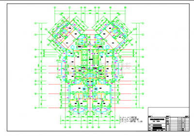 某地高层住宅楼建筑设计施工CAD图(带人防工程)